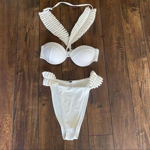 JUST SOLD Andrea Iyamah Mulan Bikini -Ivory Swim